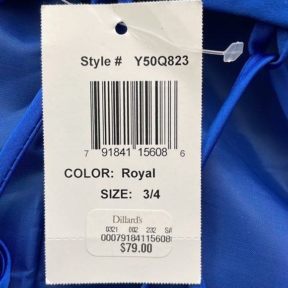B. Darlin Royal Blue Homecoming Tie Back Dress Size 3/4 juniors - Picture 3 of 3